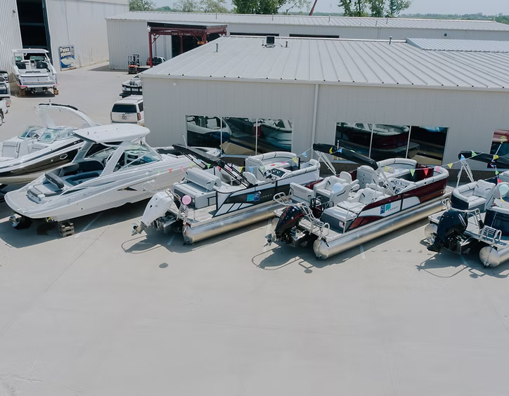 Boat on trailer — mobile marine detailing