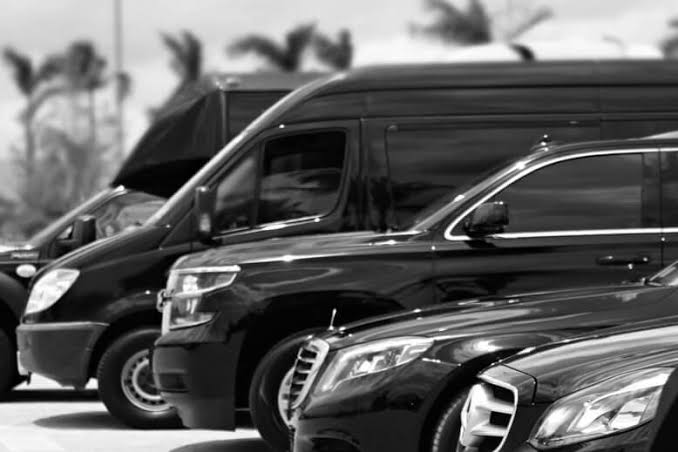 Luxury SUVs lined up for professional detailing