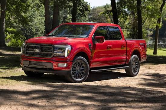Red pickup truck ready for mobile detailing